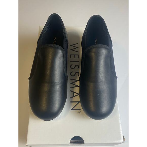 Weissman Black Slip-on Tap Dance Shoe black Size 4AM Style W1500 - Picture 2 of 8
